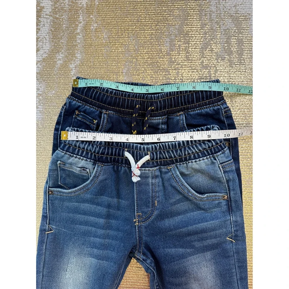 CAT & JACK Toddler Boys Pull-On Skinny Jeans Bundle Elastic Waist Stretch 4T